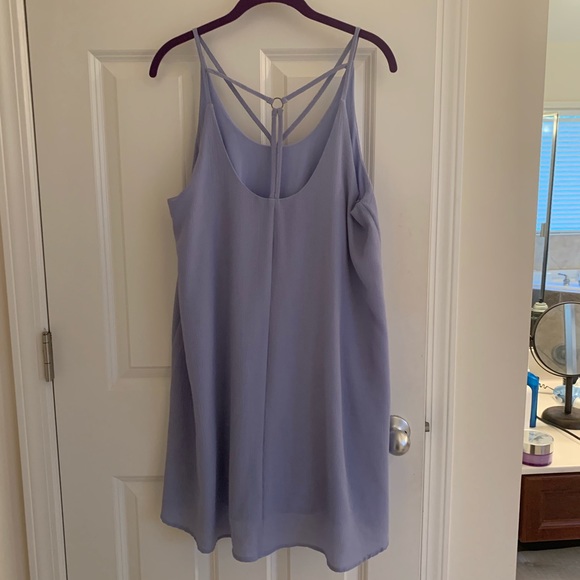 Blue Rain Periwinkle Criss Cross Dress - Picture 2 of 3